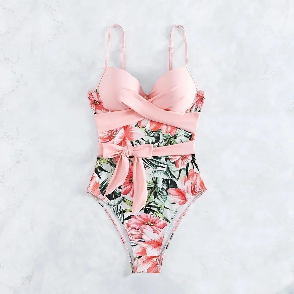 White Reef - Floral Bow Front Swimsuit
